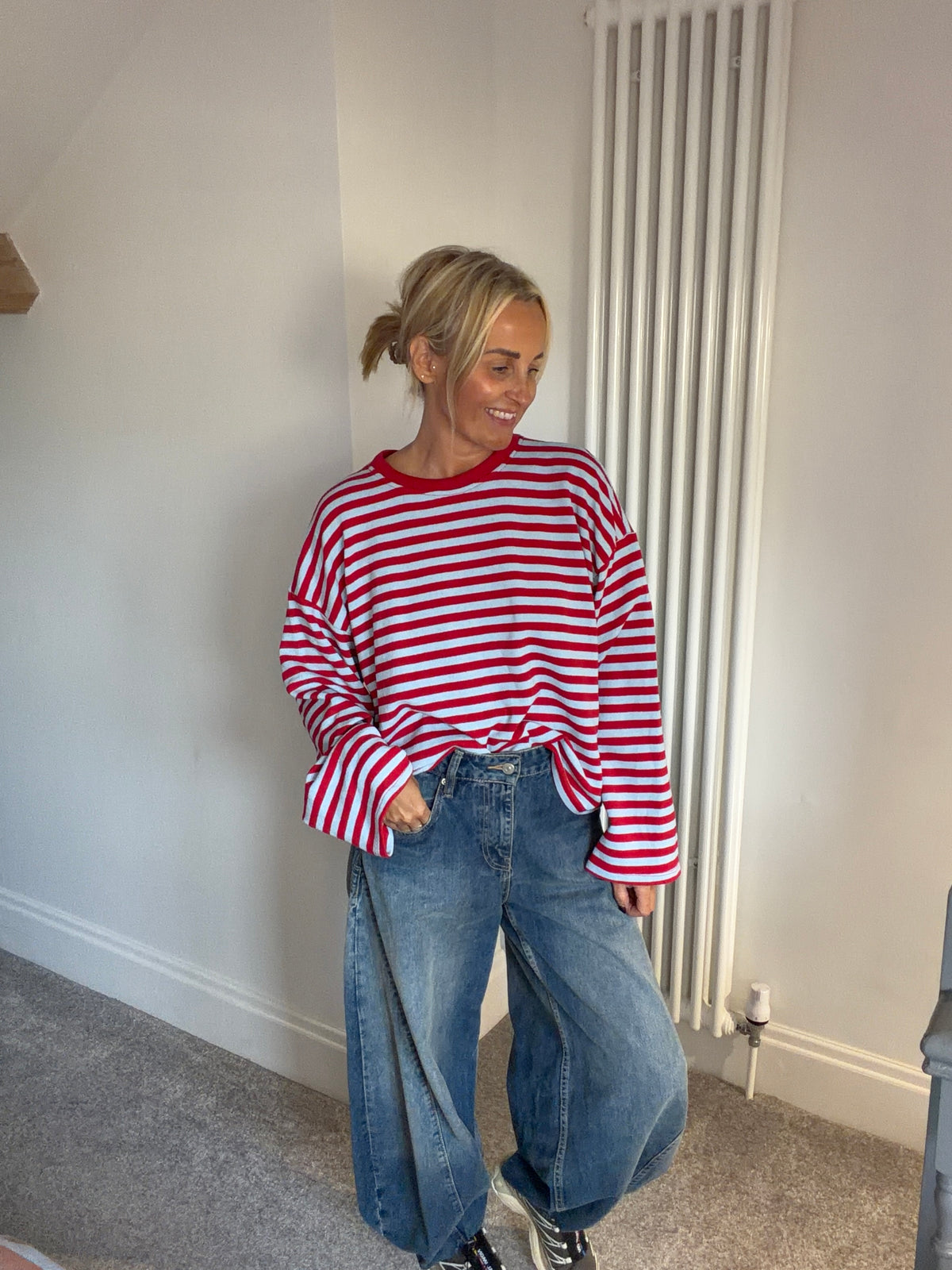 Weekend slouch stripe Blue/Red Special Buy