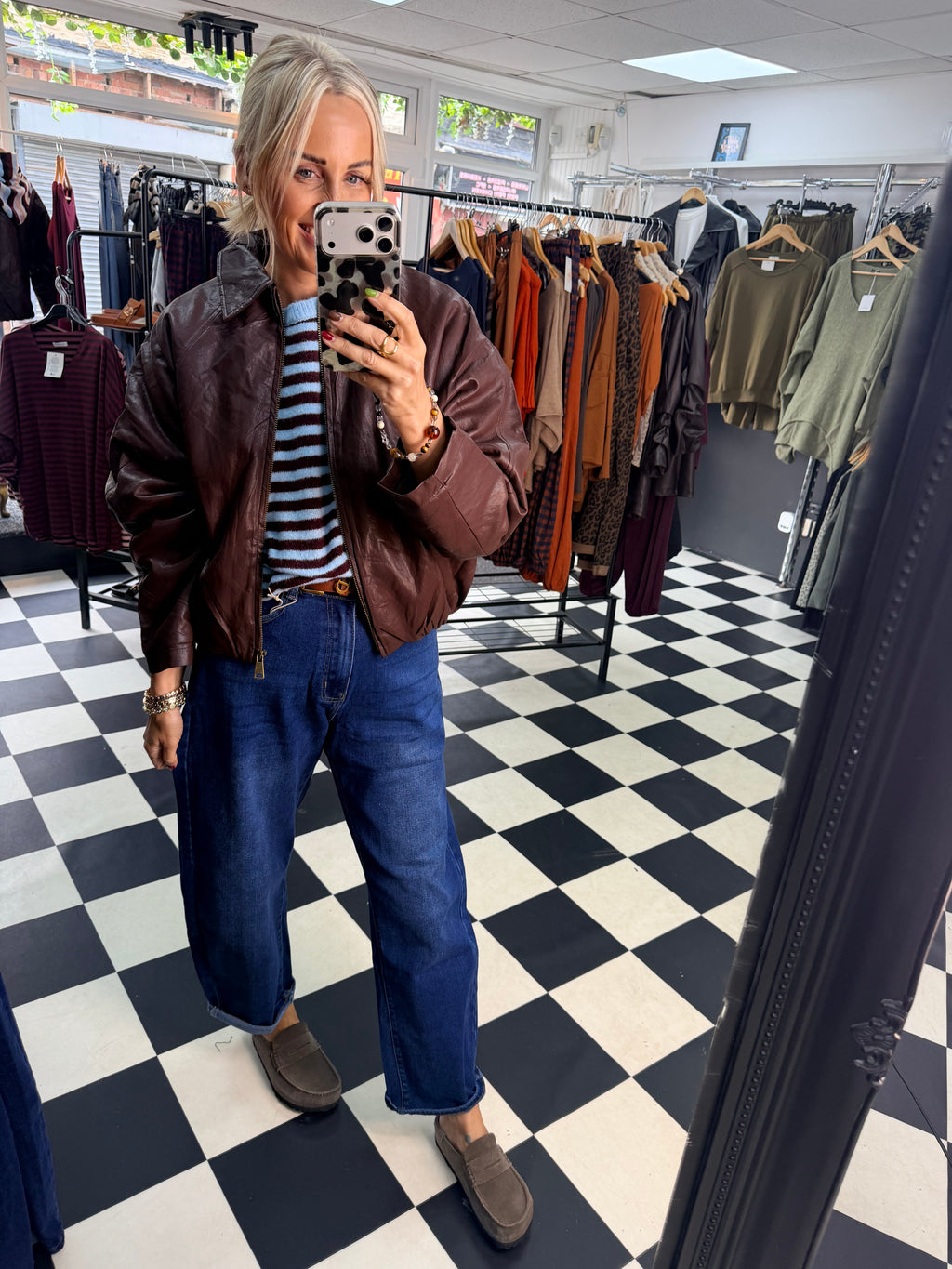 Penny Stripe Jumper Blue and Wine