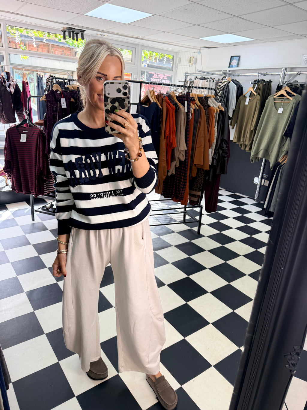 Stripe NY Jumper Navy
