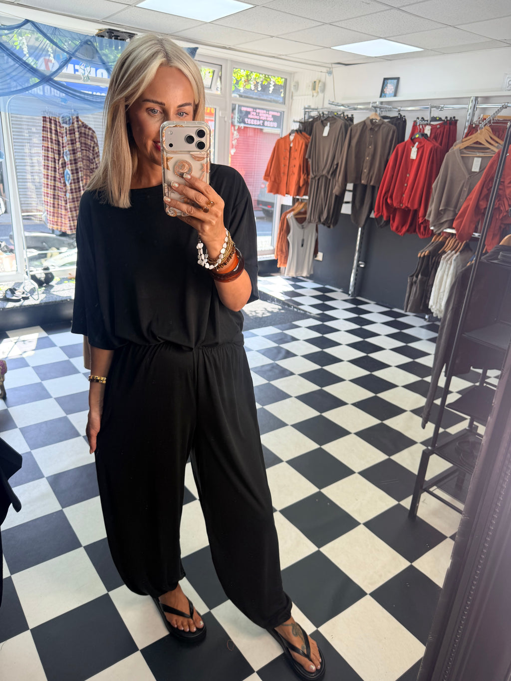 Weekend Slouch Co Ord Black