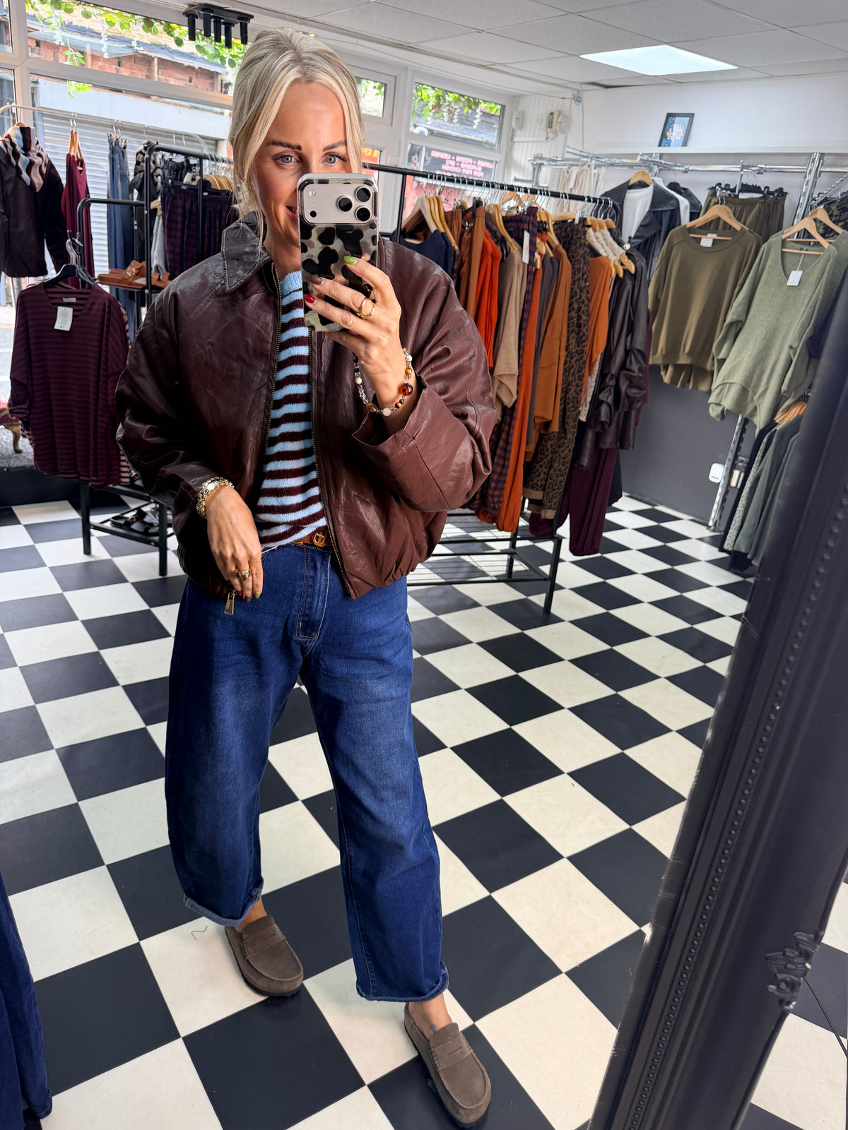 Penny Stripe Jumper Blue and Wine