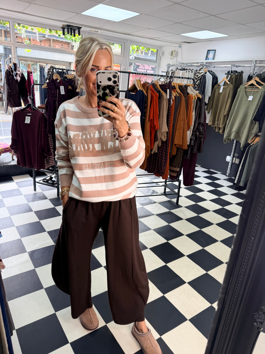 Stripe NY Jumper Cream