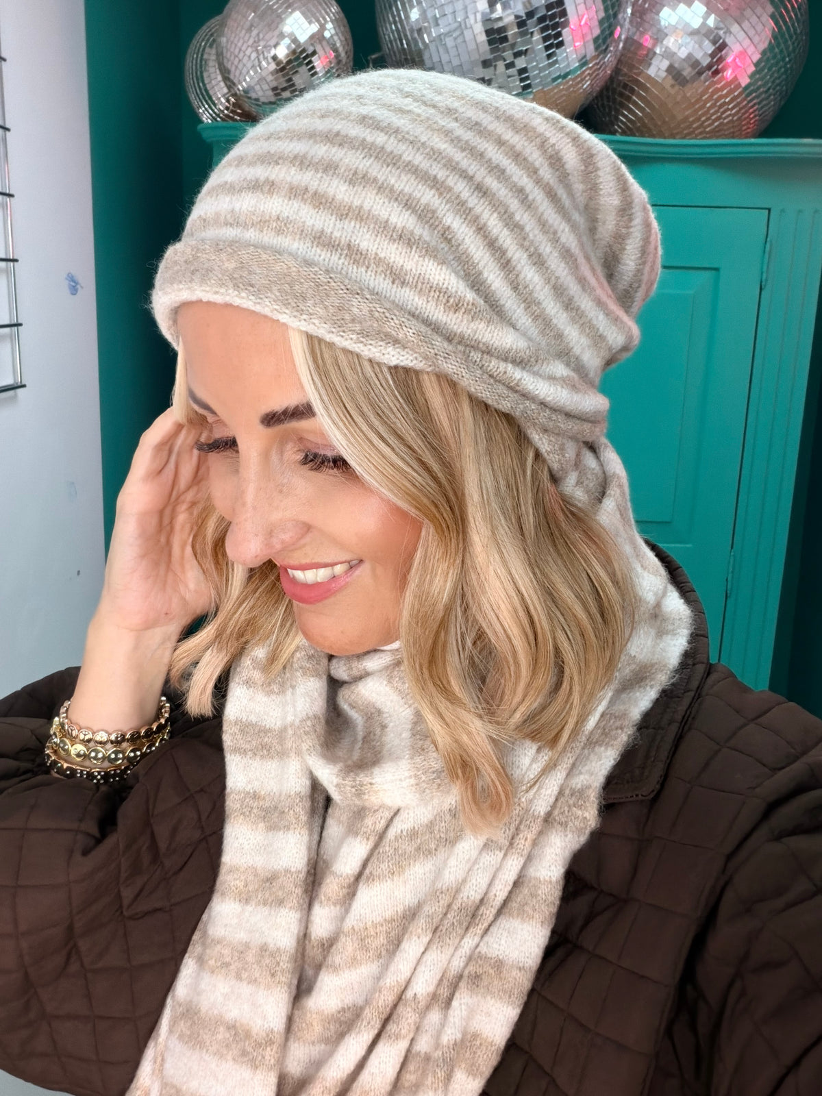 Stripe Scarf Cream
