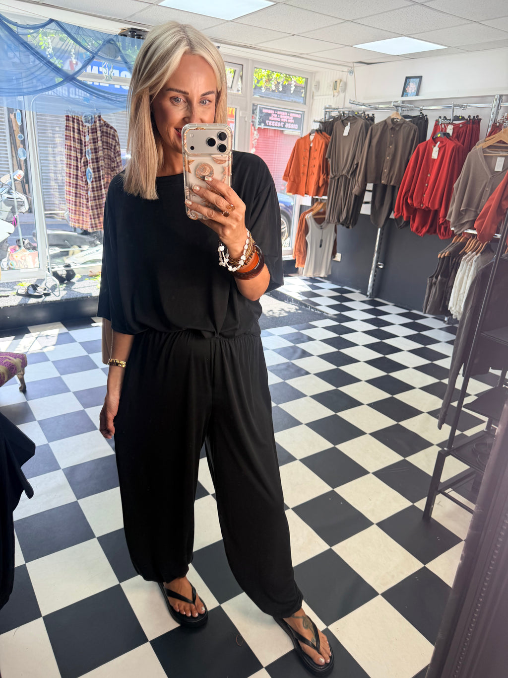 Weekend Slouch Co Ord Black