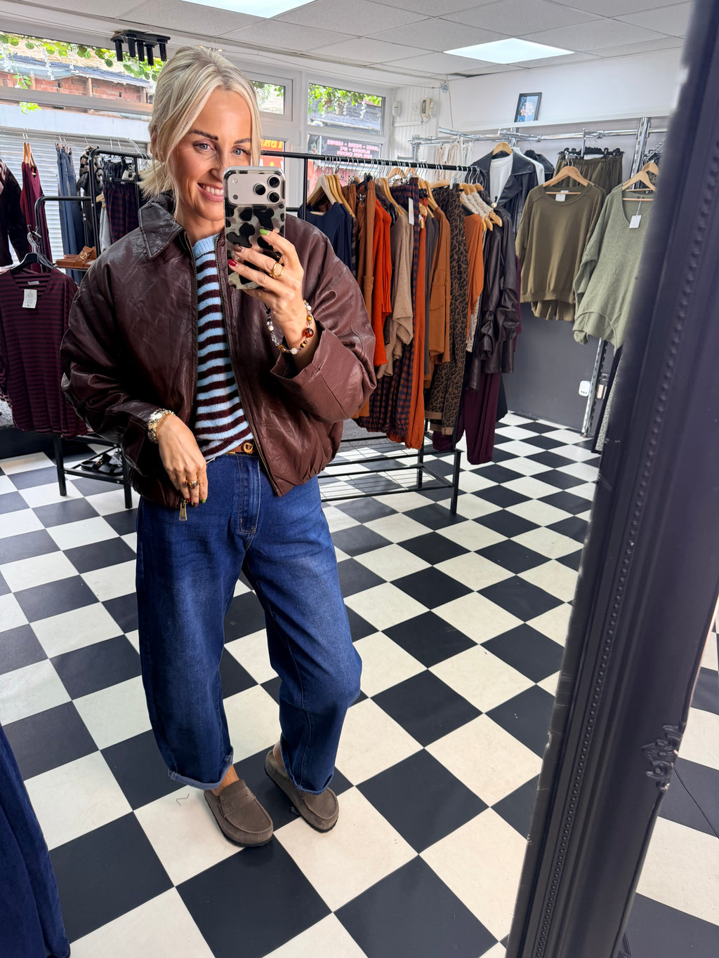 Penny Stripe Jumper Blue and Wine