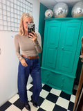Cashmere Blend Basic Top Taupe