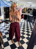 Barrel Leg Trousers Wine