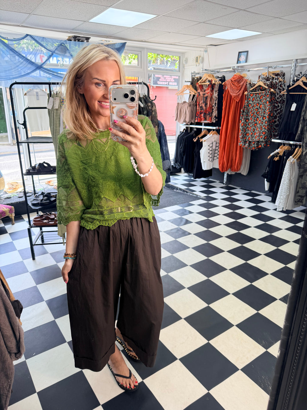 Flora top Green