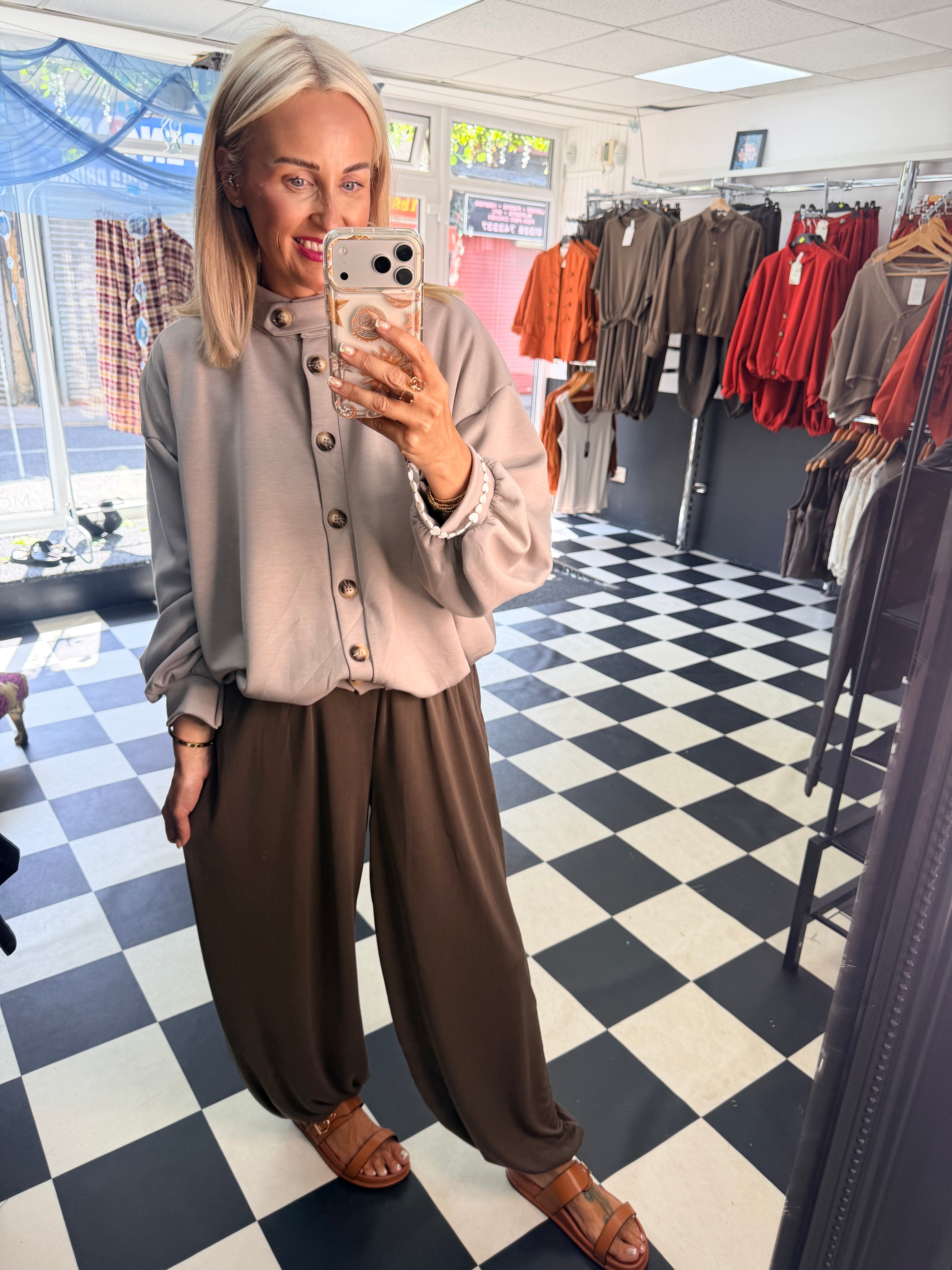 Weekend Slouch Jacket Taupe