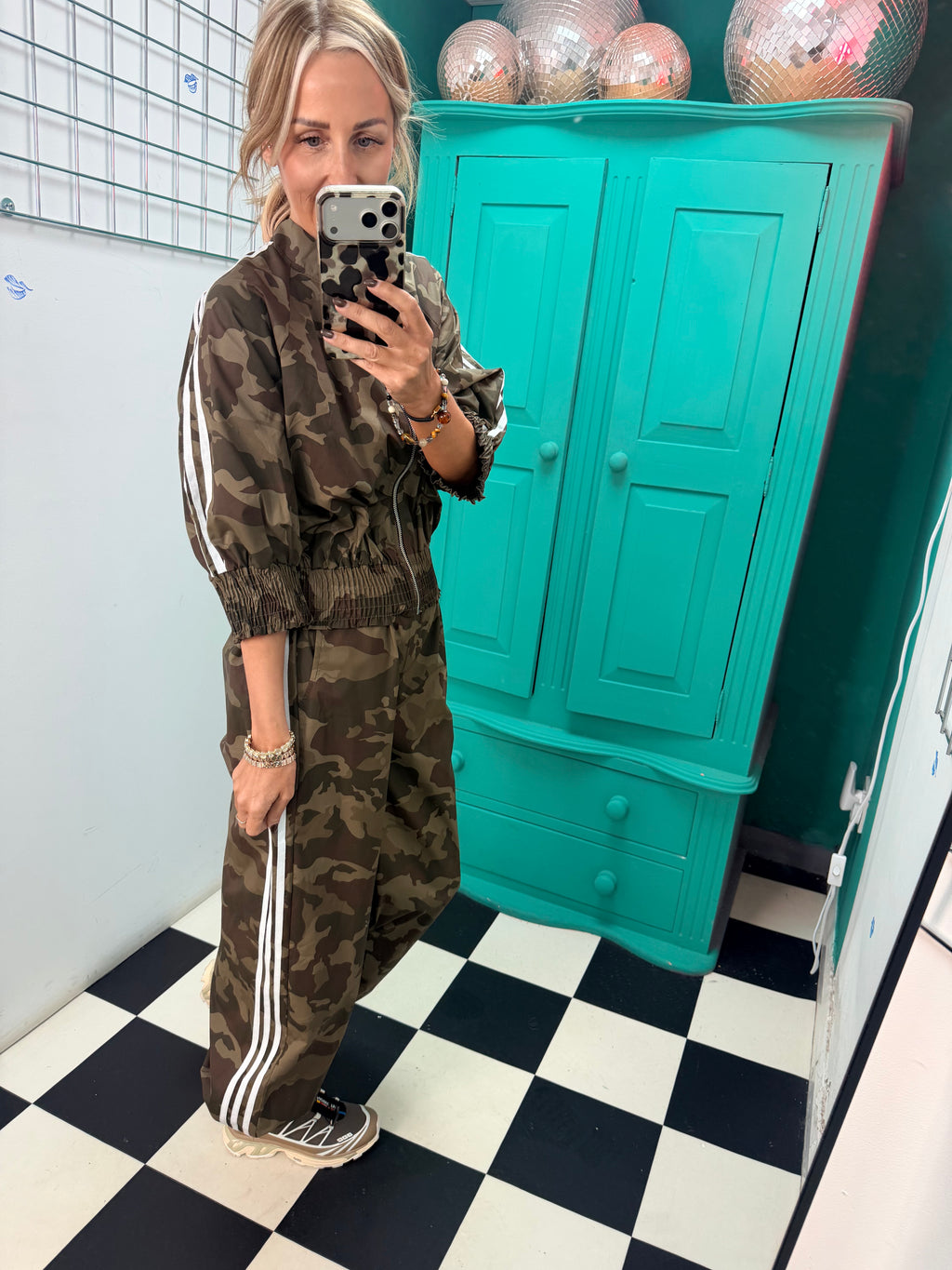 The Camo Rebel Bomber Jacket White Special Buy