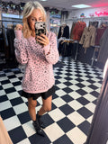 Amara animal print jumper - Pink