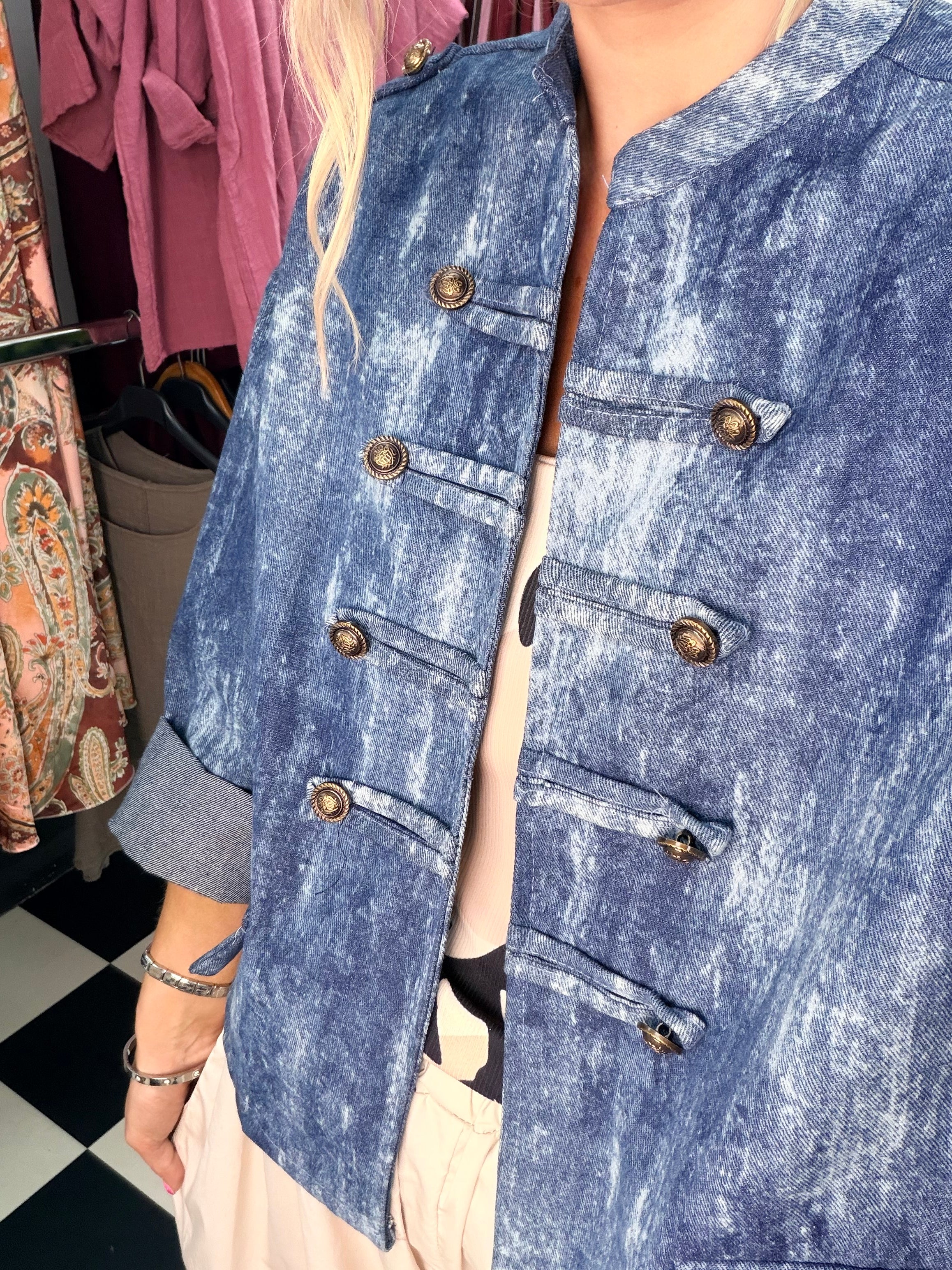 Denim Military Jacket Pre Order Due in Sunday 19th July approx