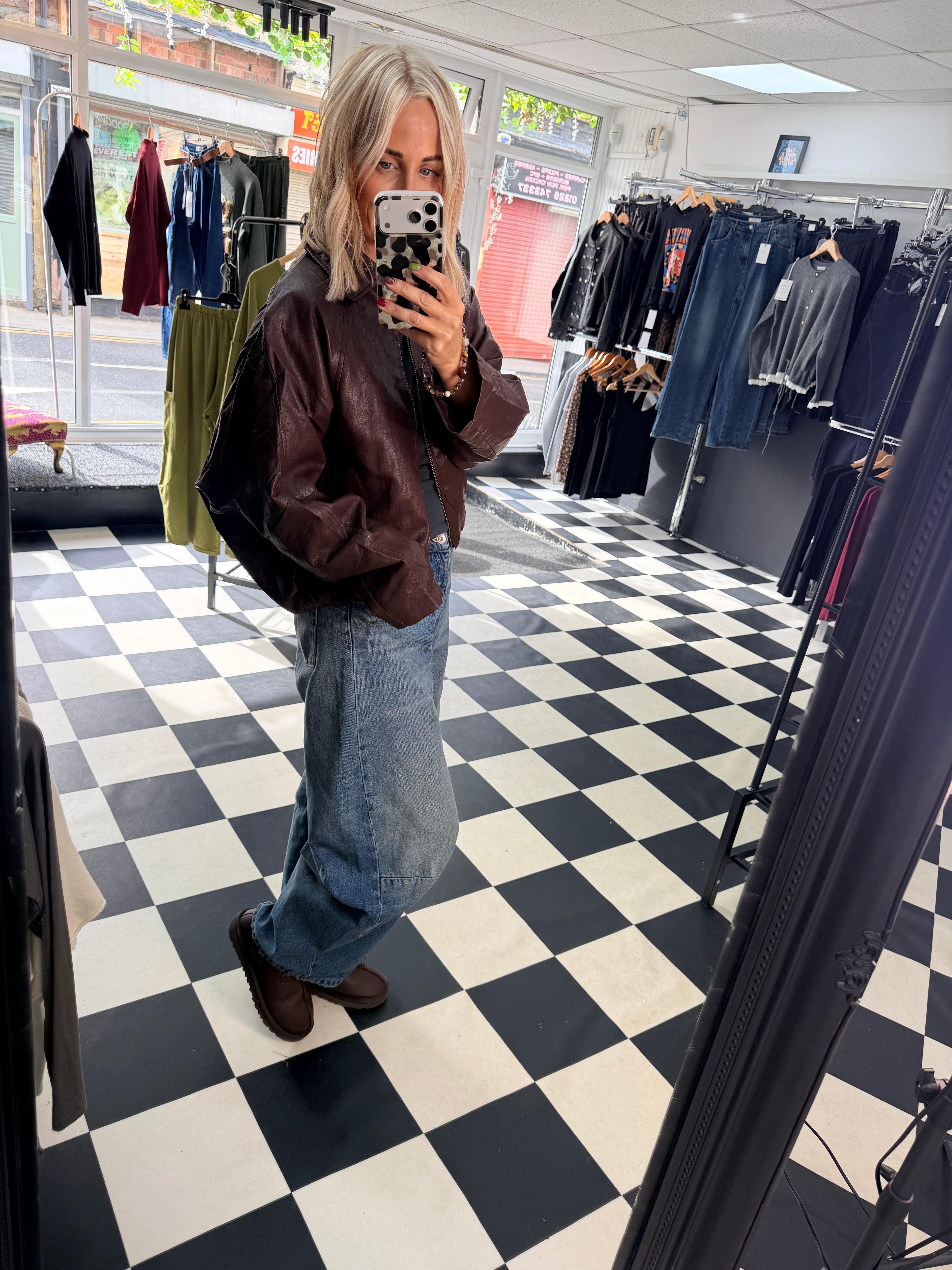 Buttery Bomber Jacket Deep Oxblood