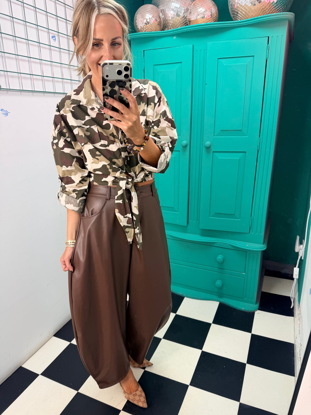 The Camo Crush Tie-Front Shirt light Special Buys