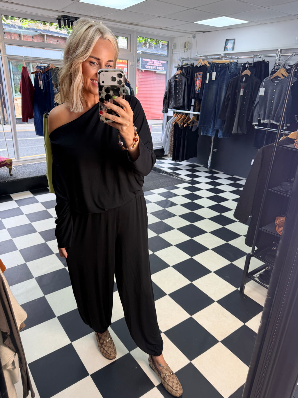 Slouchy Balloon Trousers Black