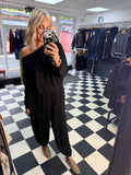 Slouchy Balloon Trousers Black