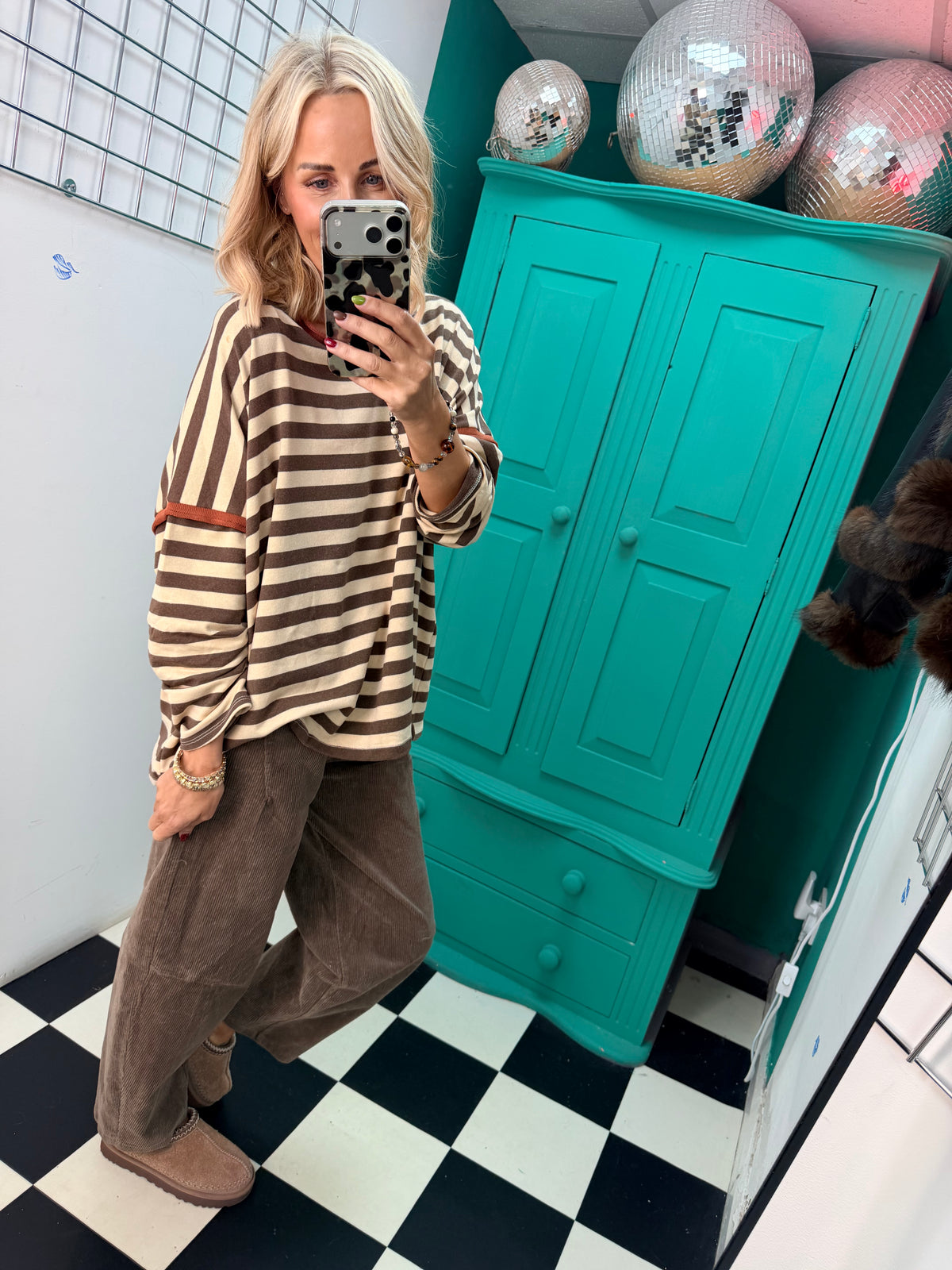 Autumn ready cord Jean - Mocha