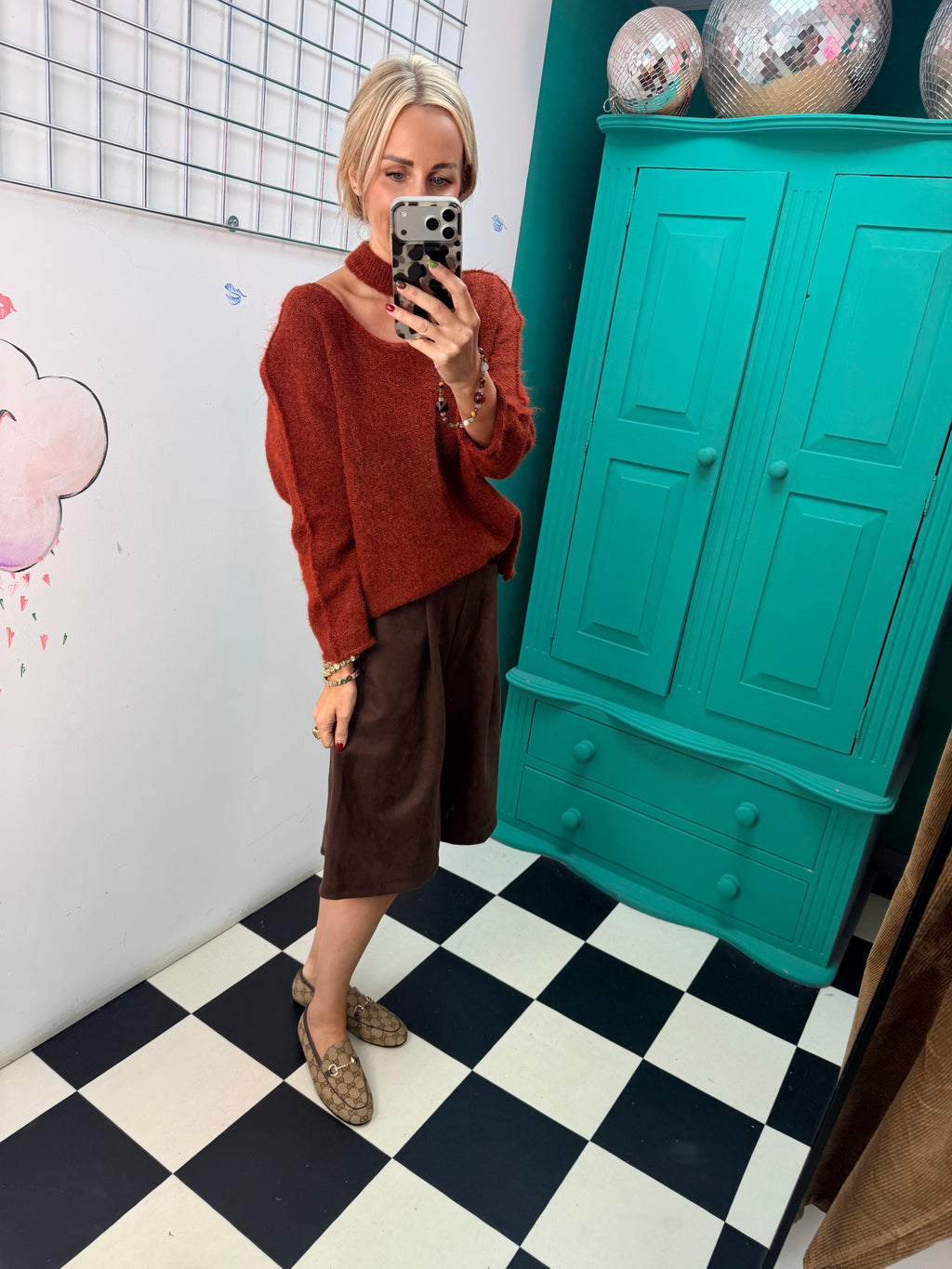 Faux Suede Jorts Chocolate