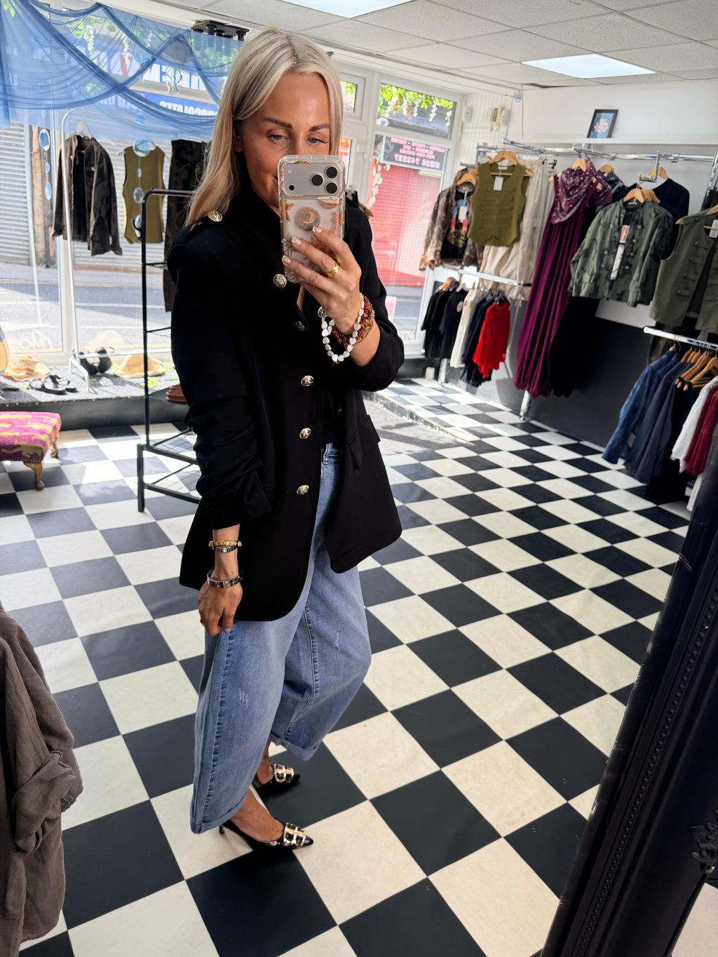 Military blazer Black