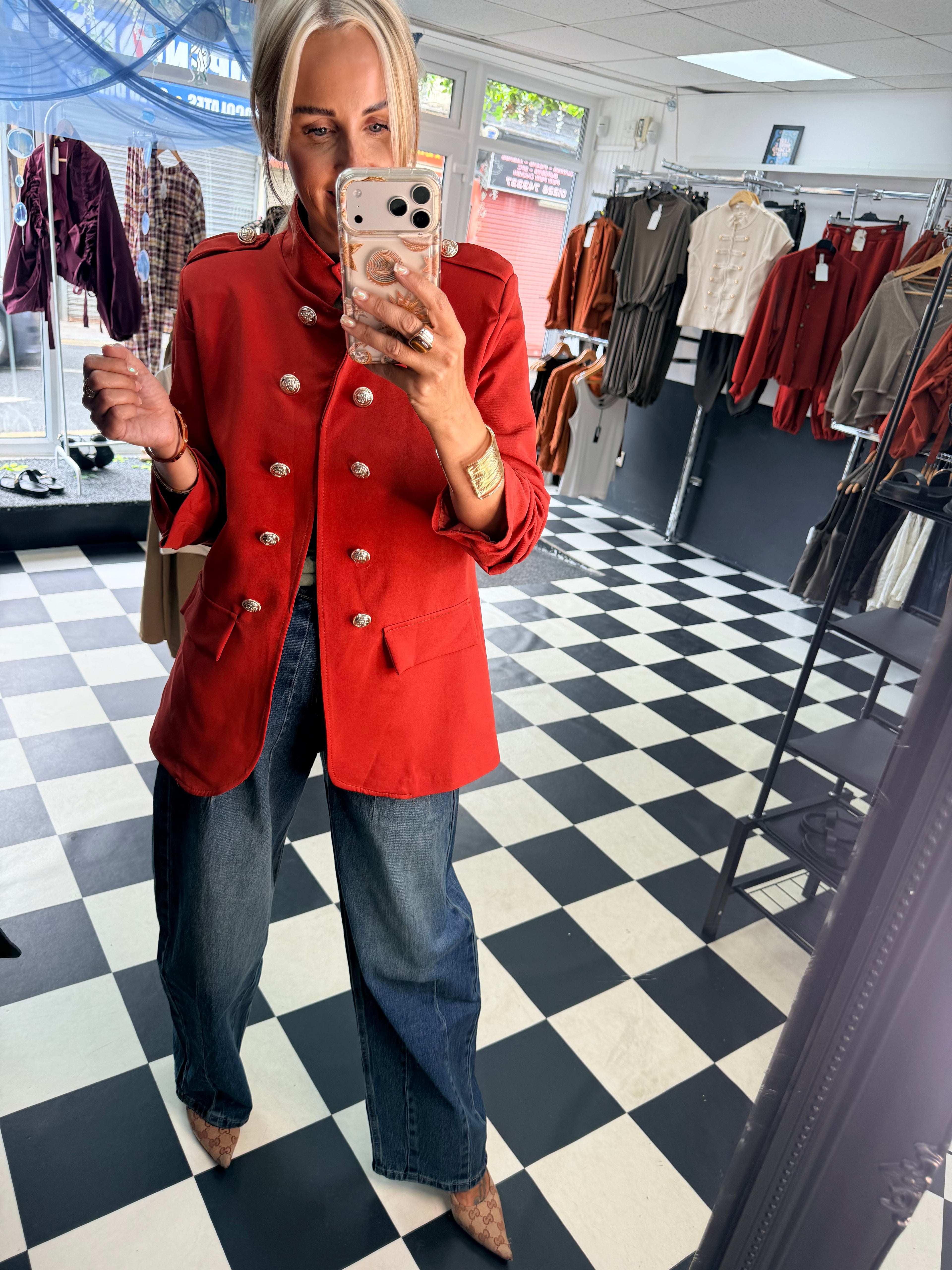 Military blazer Rust