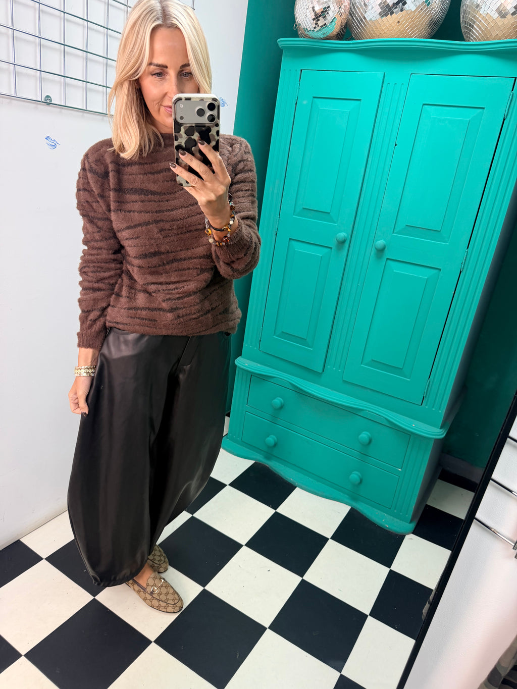 Soft touch Zebra jumper Chocolate Special Buy