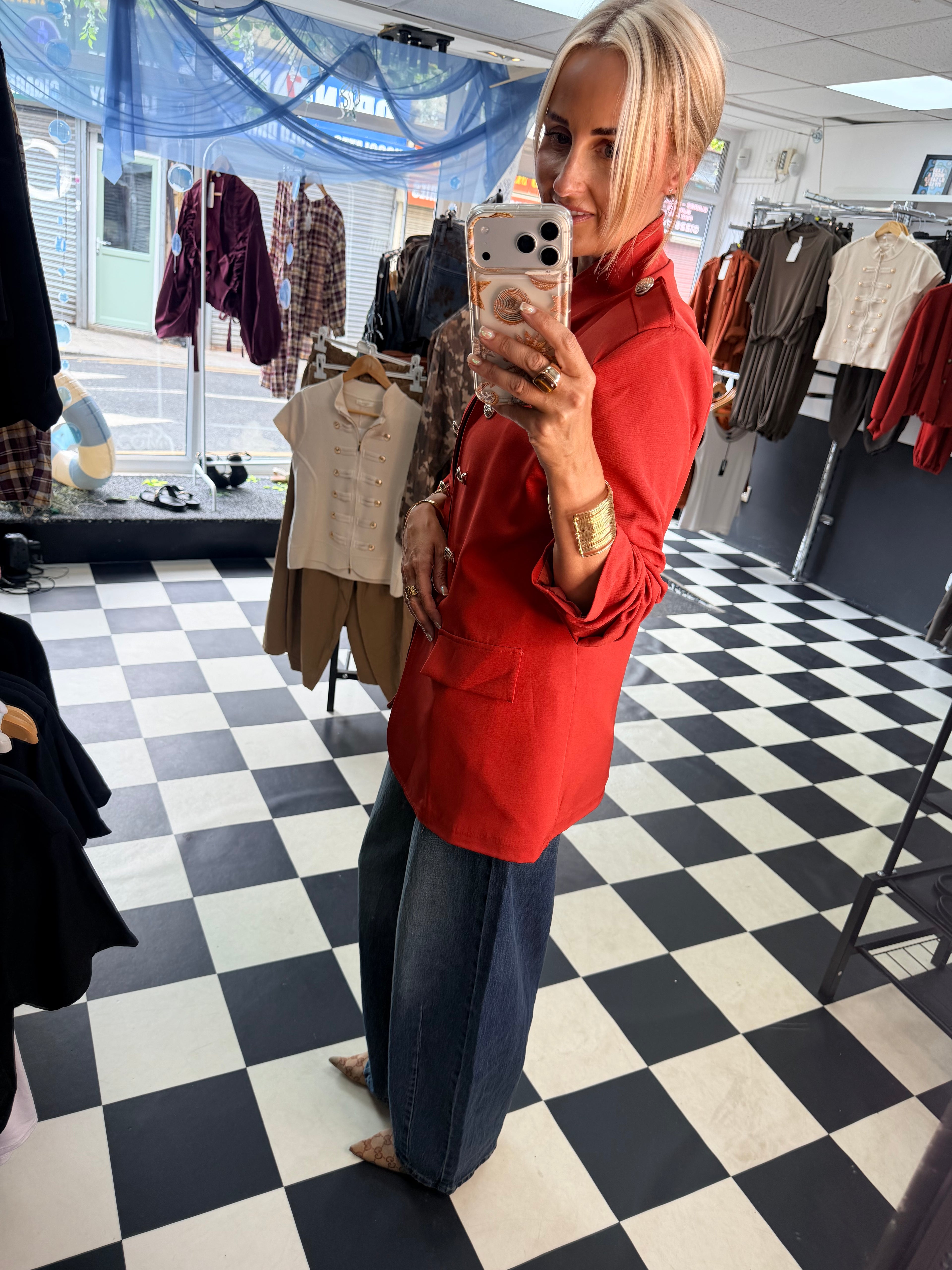 Military blazer Rust