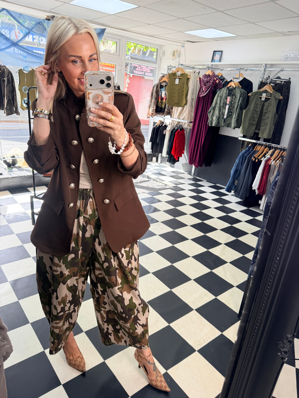 Military blazer chocolate