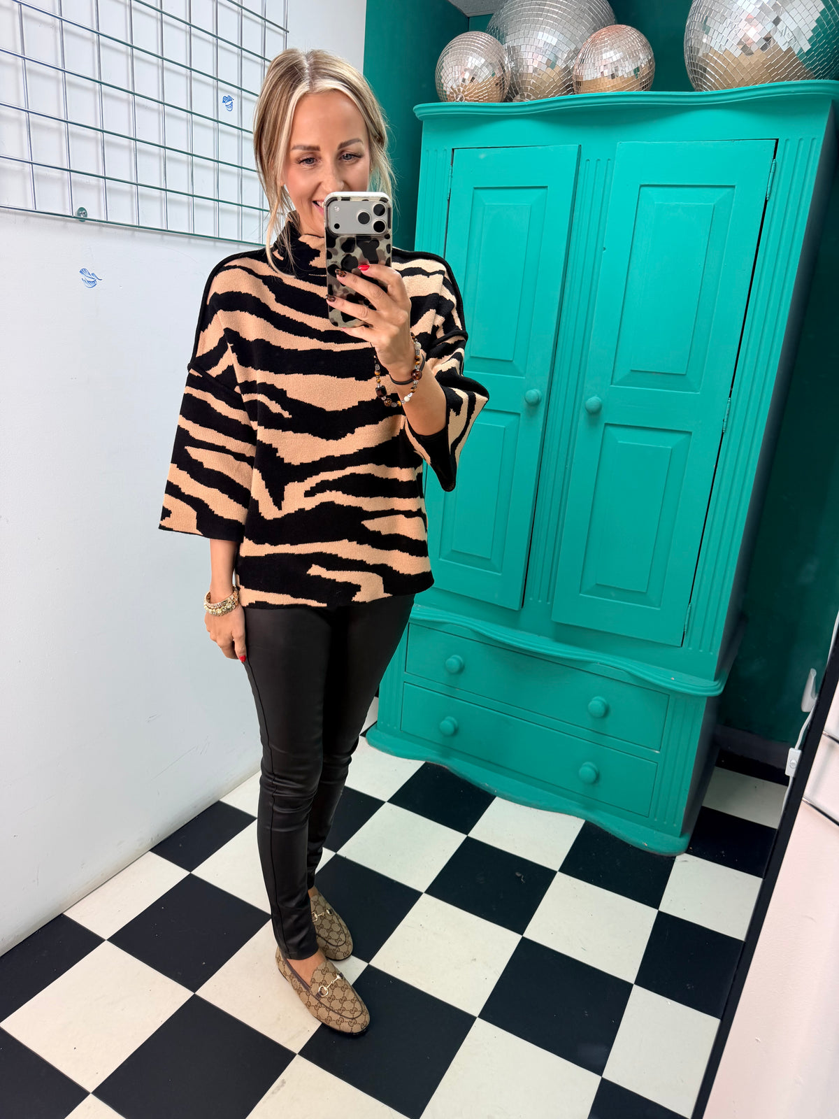 Wild Side Zebra Jumper Black/Tan