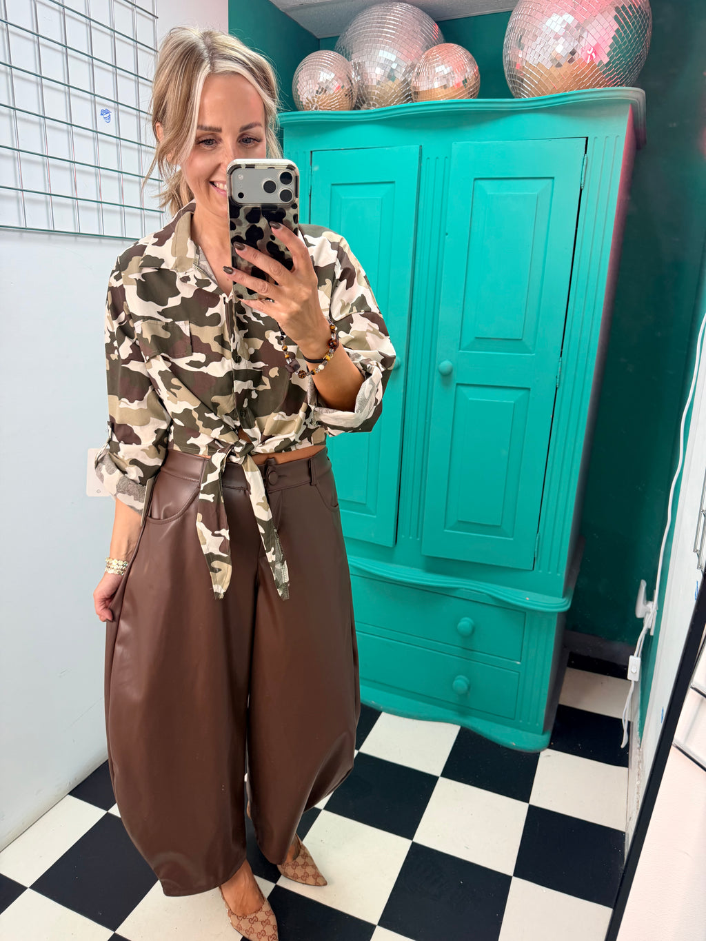 The Camo Crush Tie-Front Shirt light Special Buys