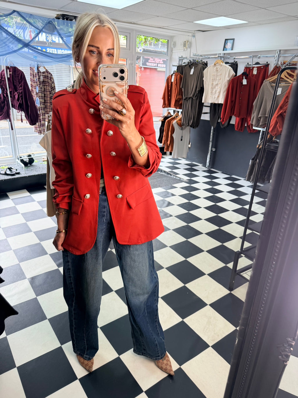 Military blazer Rust