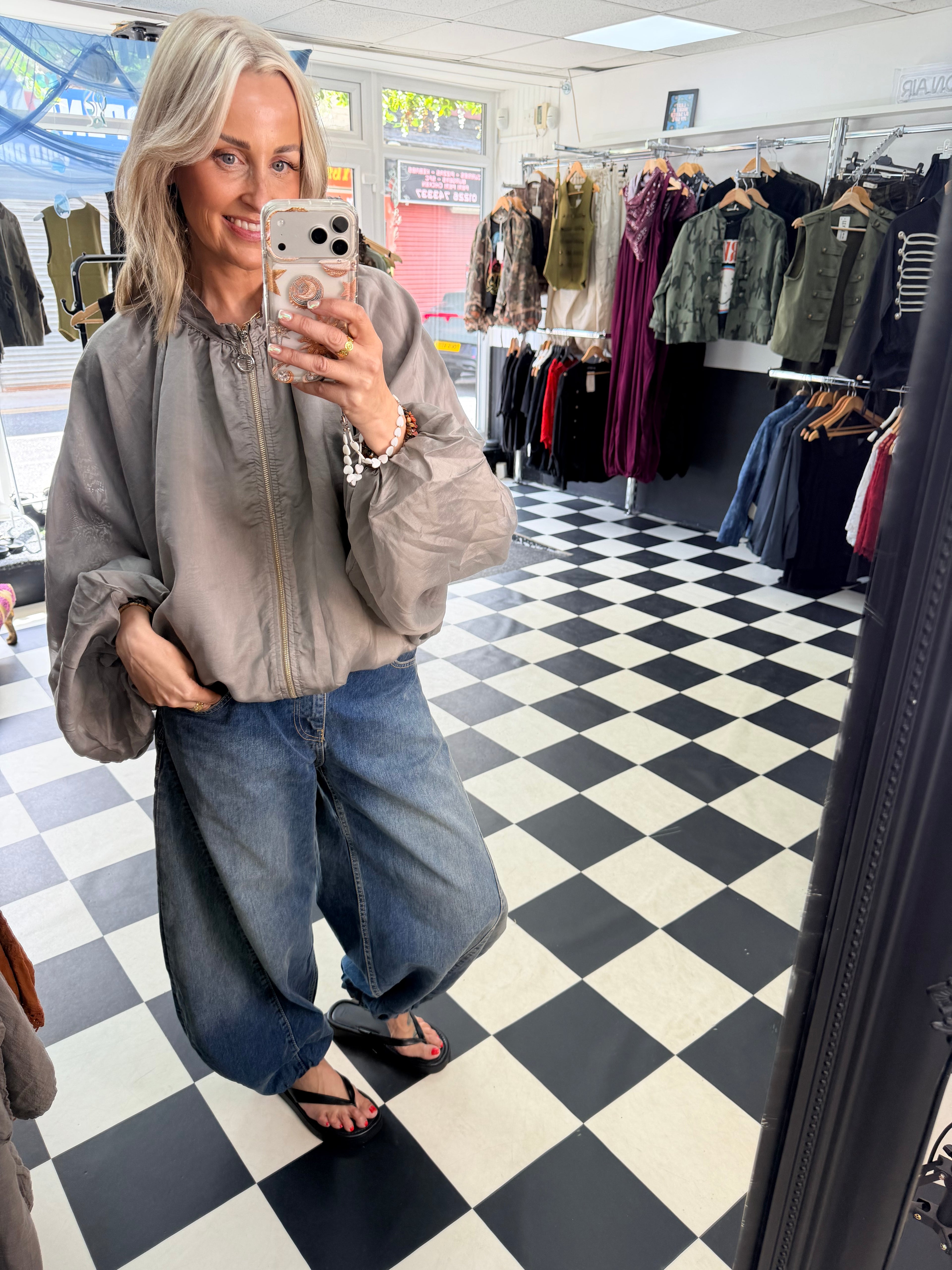 Balloon Jacket Taupe