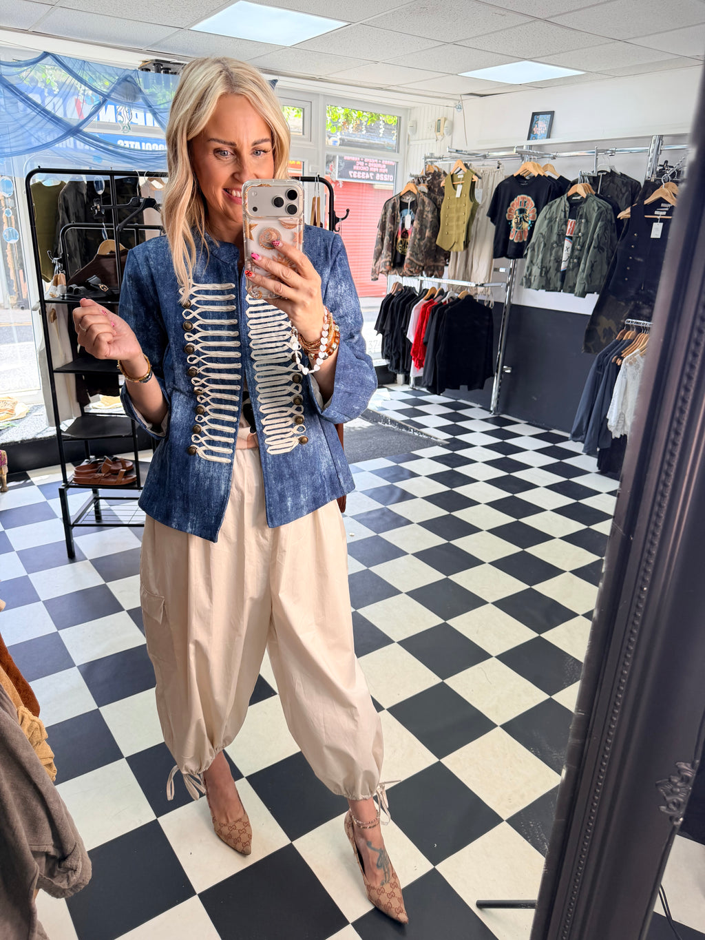 Denim military Jacket