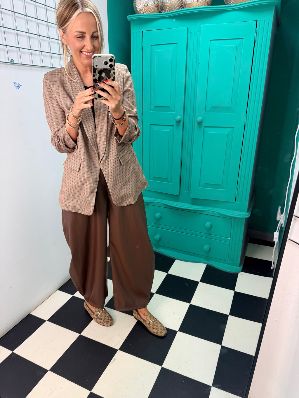 Check Please Blazer Taupe