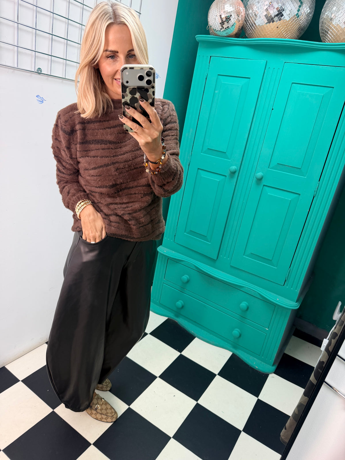 Soft touch Zebra jumper Chocolate Special Buy