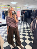 Basic Stripe - Pink and Chocolate