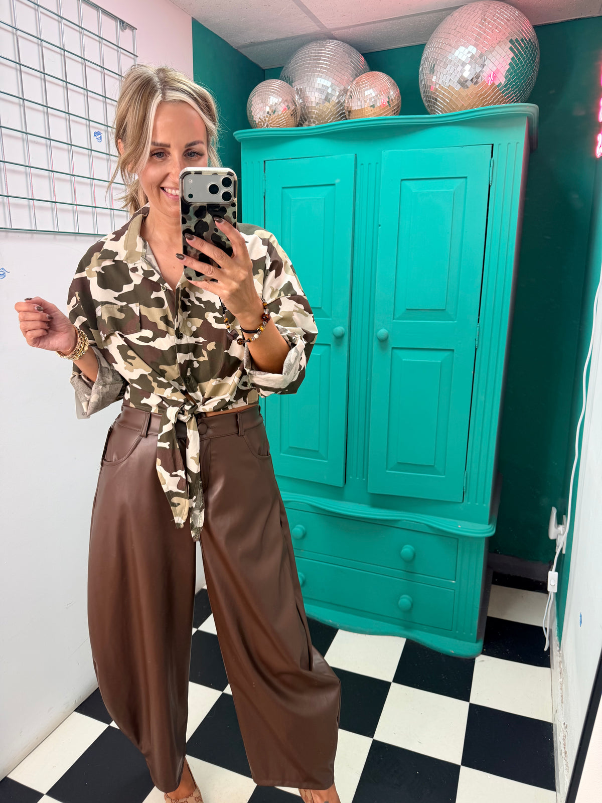 The Camo Crush Tie-Front Shirt light Special Buys