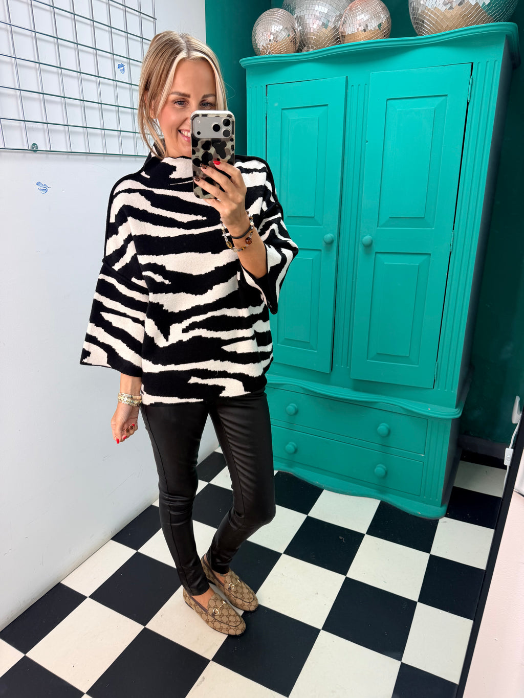 Wild Side Zebra Jumper Black/White