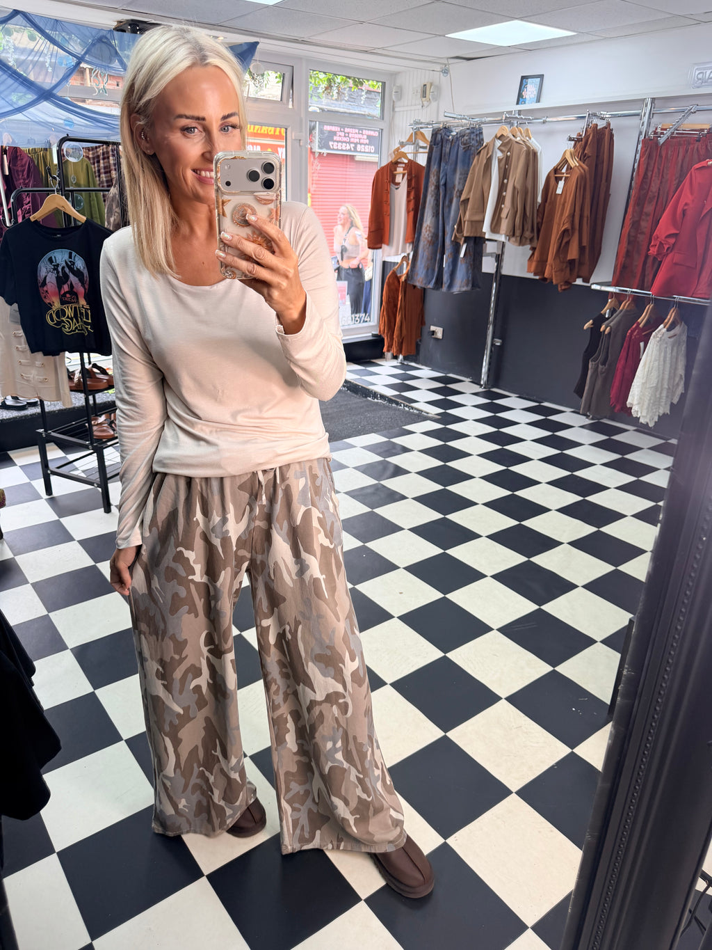 Cargo Straight Leg Joggers Taupe