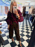 Ruffle Lightweight Jacket Wine