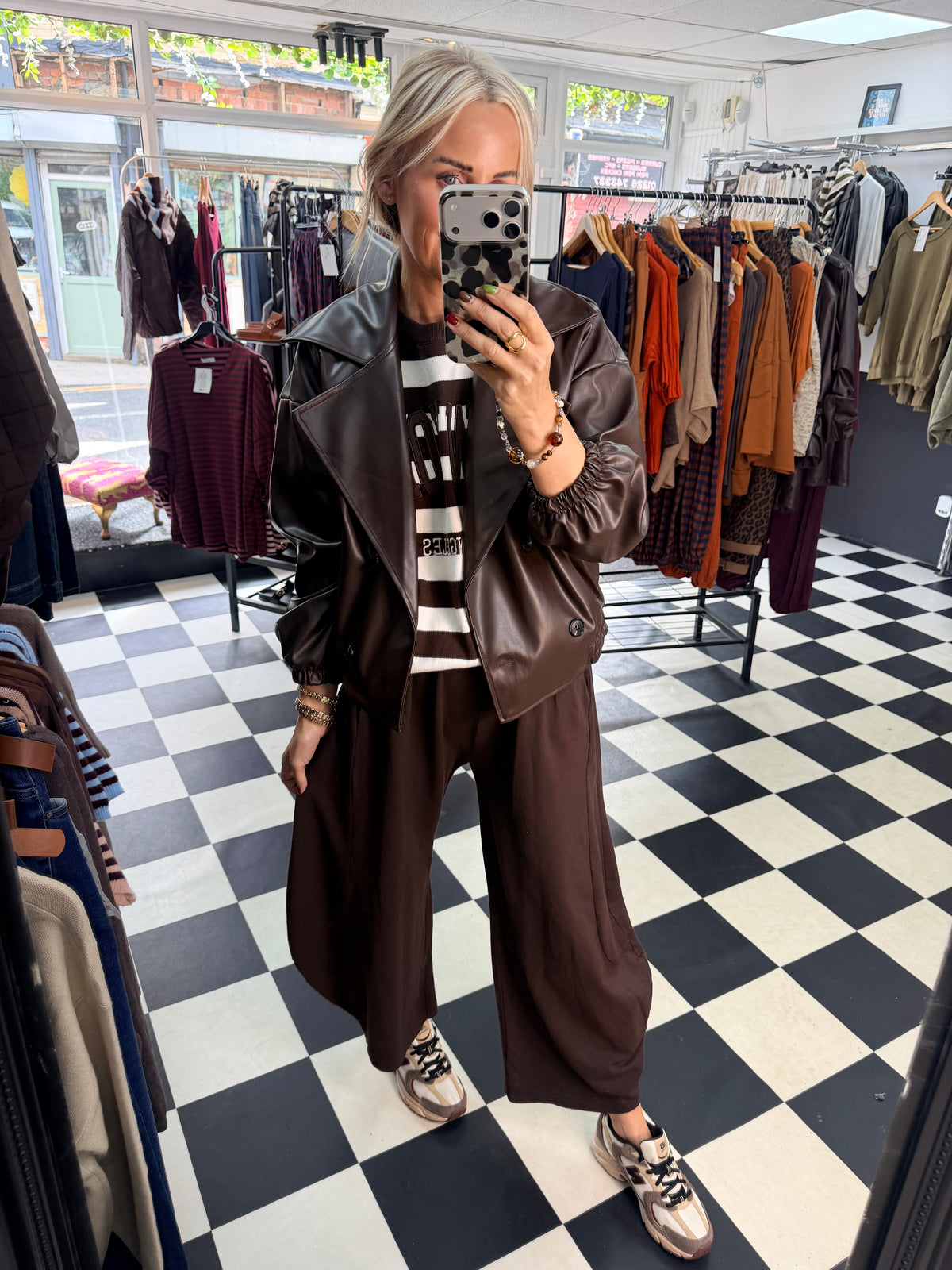 Stripe NY Jumper Chocolate