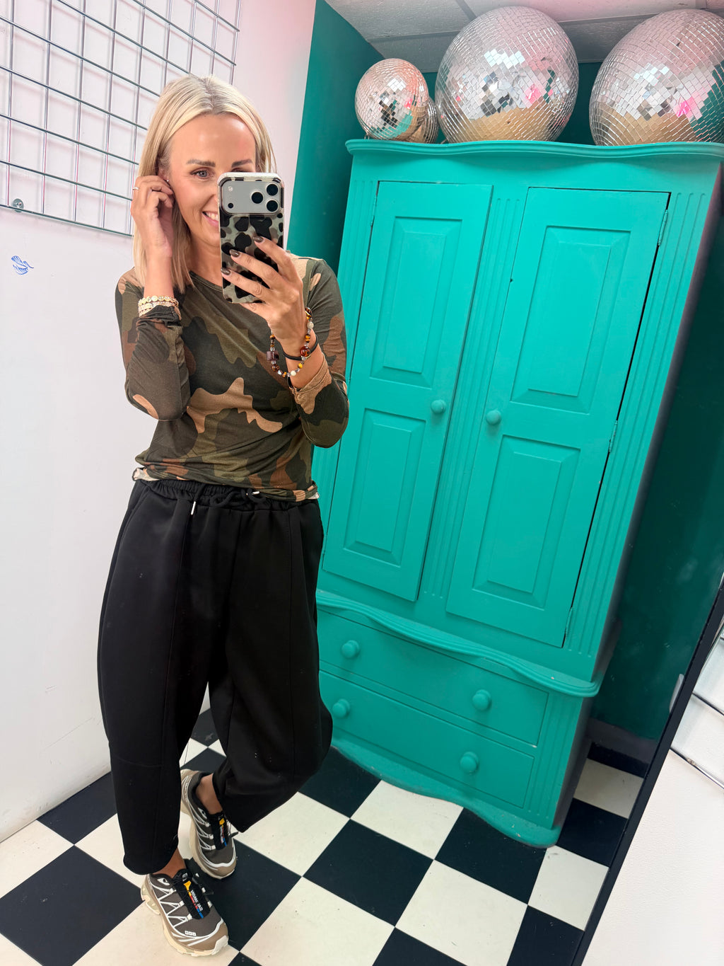 Cora Carrot Leg Joggers Black