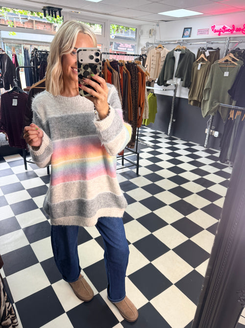 Abel Neutral Knit Rainbow