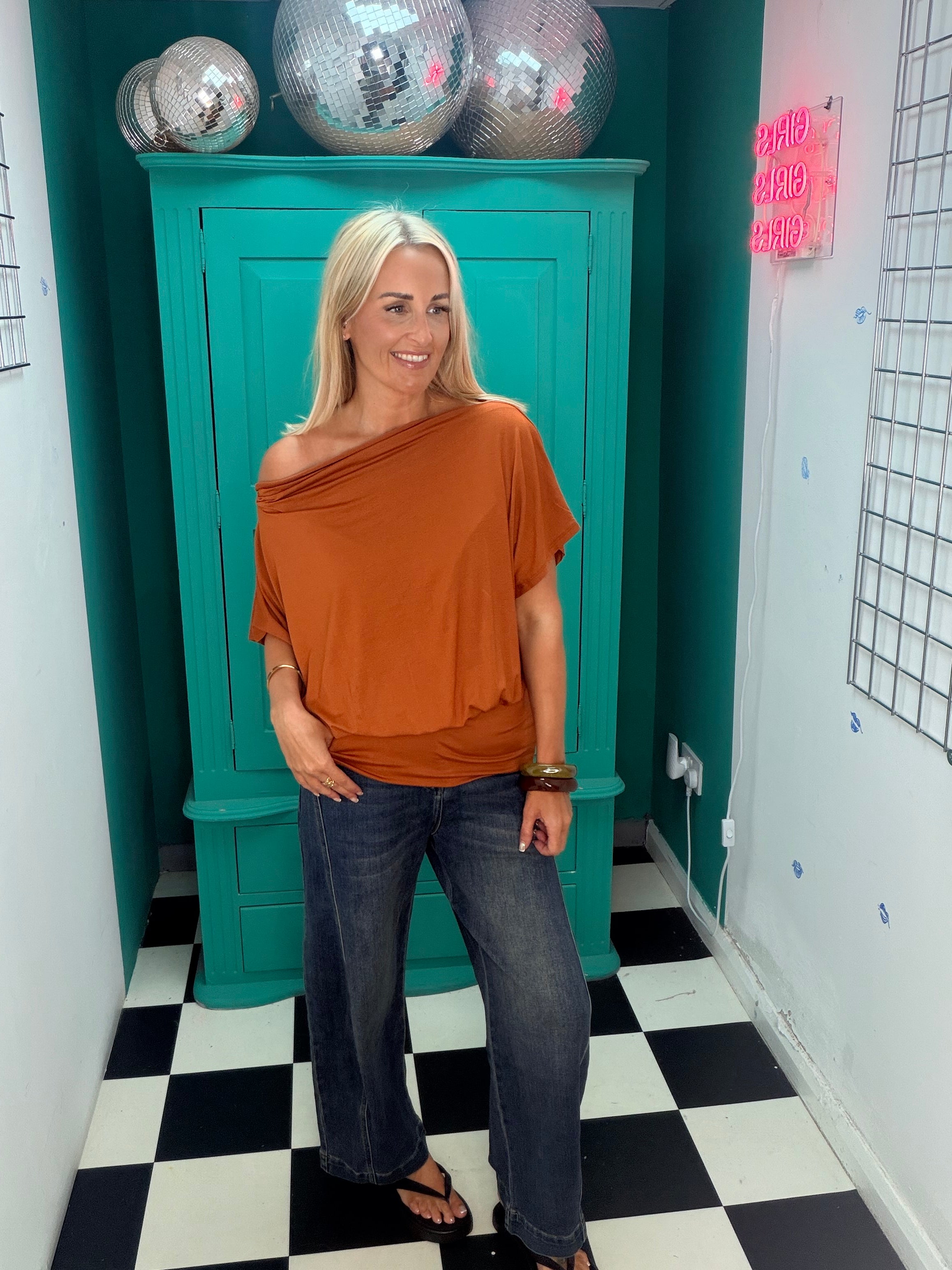 Slouchy T shirt Rust