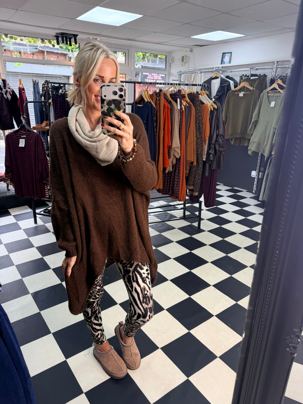 Over Sized Chunky Knit Chocolate