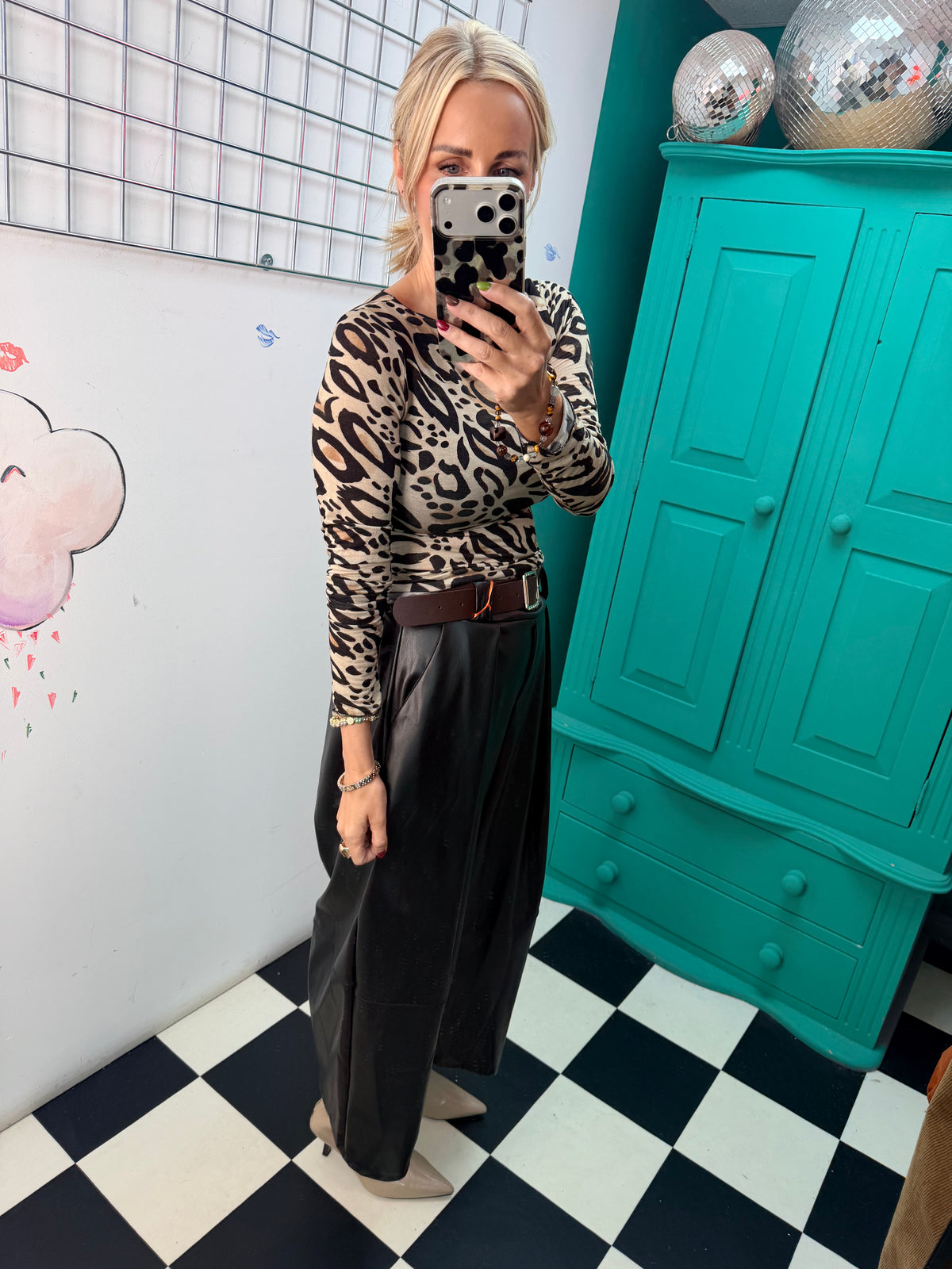 Buttery PU Culottes Black