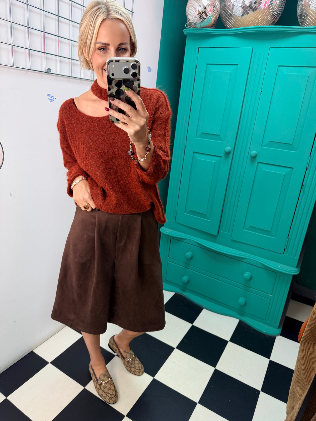 Faux Suede Jorts Chocolate