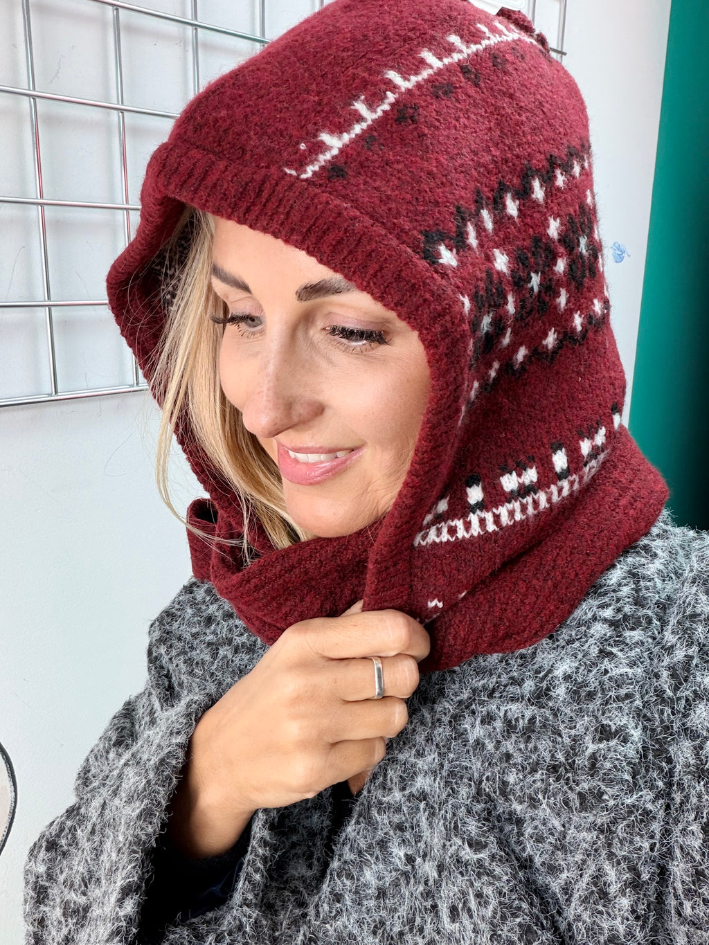 Winter tie snood - Wine