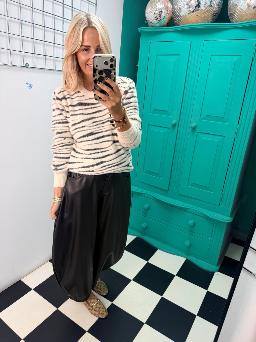 Soft touch Zebra jumper Cream Special buy