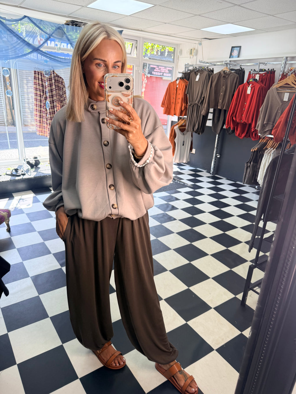 Weekend Slouch Jacket Taupe