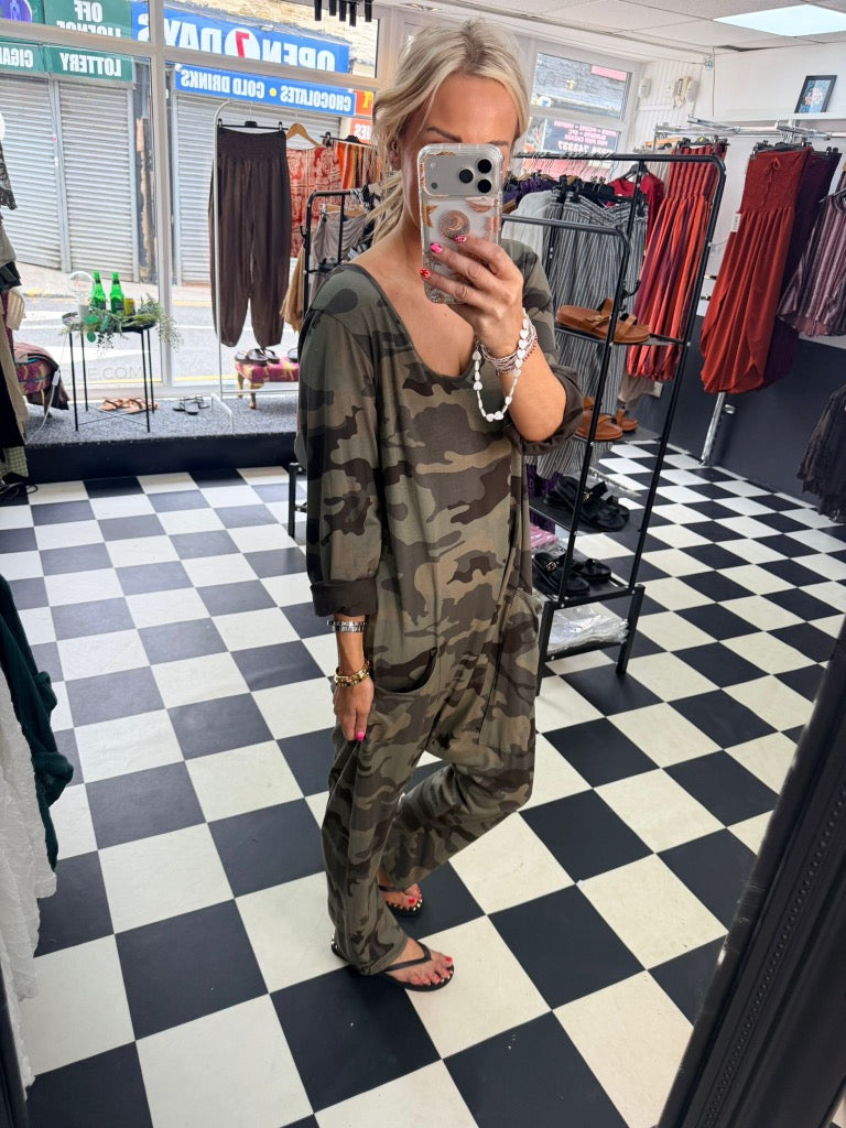 Camo Jumpsuit Dark